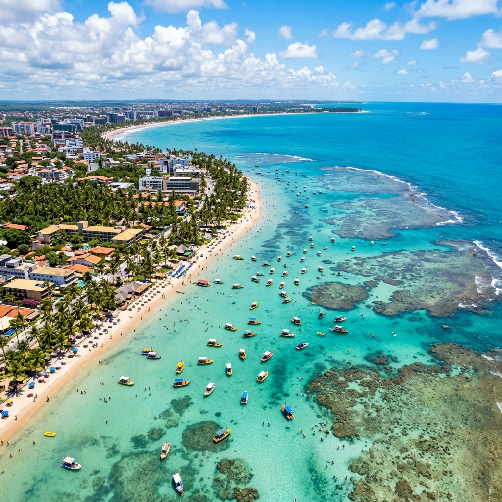 Turquoise waters of Maceió visually paralleling Key West, FL - Retire Brazil City Intelligence