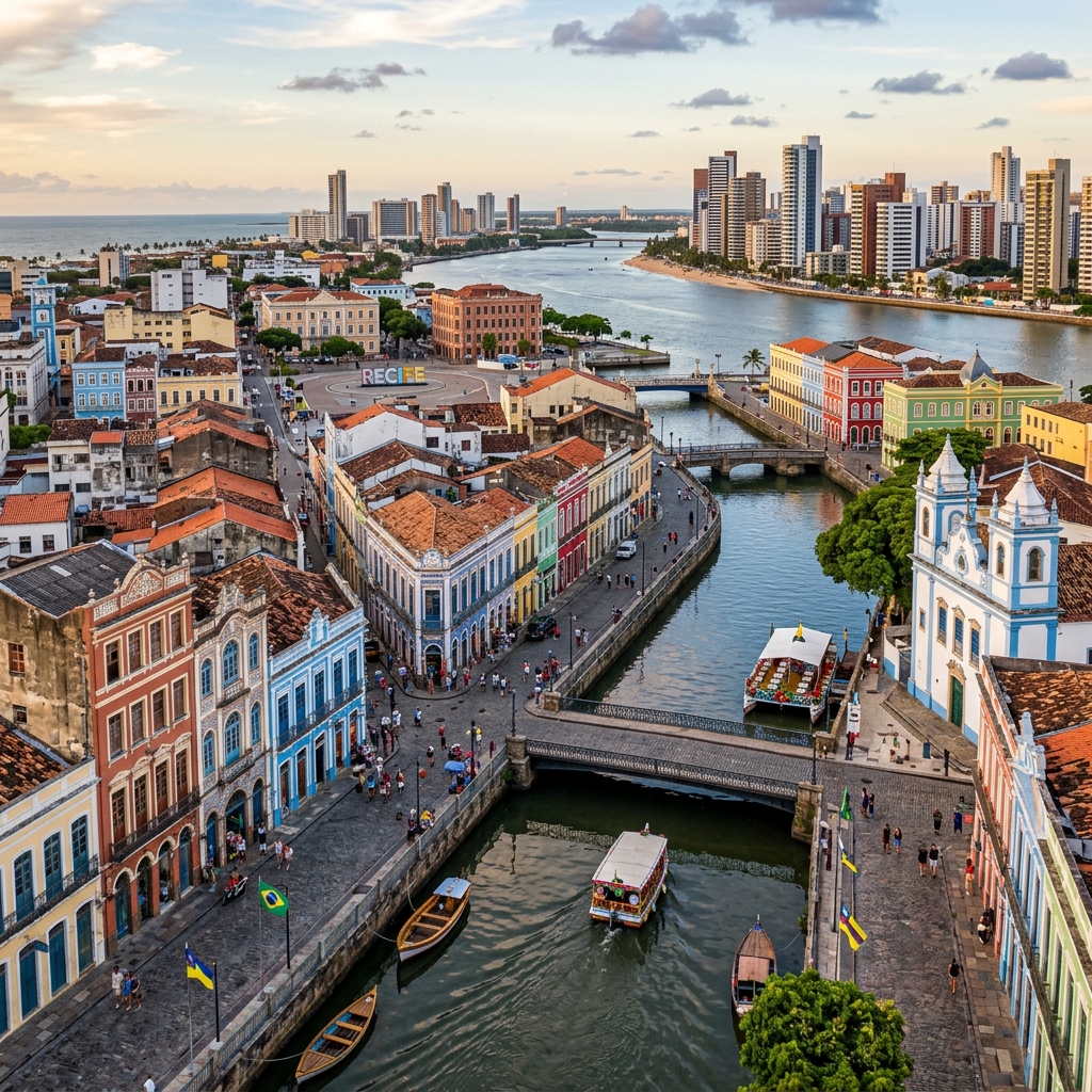 Historic canals and architecture of Recife visually paralleling New Orleans, LA - Retire Brazil City Intelligence
