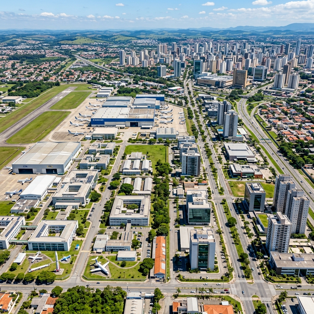 Tech and aerospace centers in S. J. dos Campos visually paralleling Huntsville, AL - Retire Brazil City Intelligence